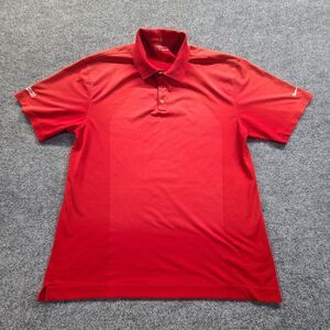 Nike Dri-Fit Golf Red Polo Shirt Men's XL Standard Fit